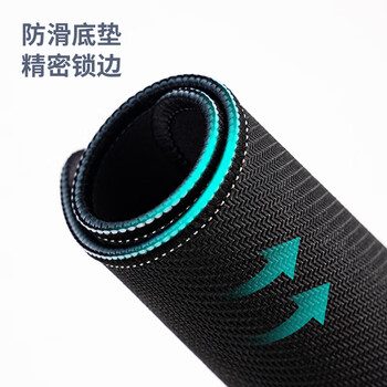 得力(deli)办公游戏鼠标垫 时尚印花橡胶 办公用品家用鼠标垫办公电脑桌垫250*200mm 黑色LN103