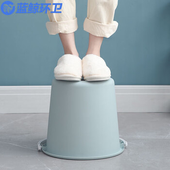 蓝鲸环卫 樱粉 三件套水桶洗脸盆面盆水瓢勺套装塑料加厚水桶LJHW-9055