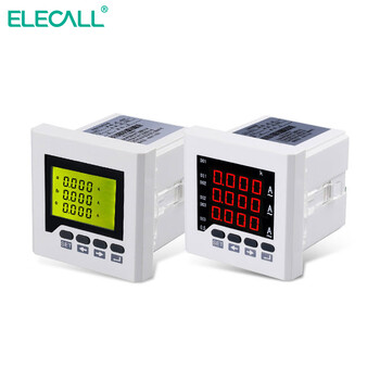 伊莱科(ELECALL)三相数显电流表ELE-3AA33/63/73数显三相电流表 白色 ELE-3AA33/AC200/5A 7 