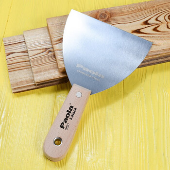 保拉(Paola) 油灰刀5英寸 不锈钢铲刀大铁板清洁刮刀抹灰腻子刀5881