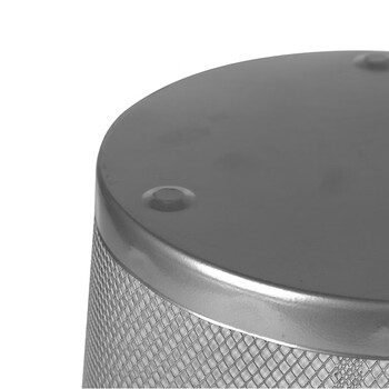 庄太太【银色中号】铁艺纸篓办公室镂空黑色铁丝网无盖垃圾桶