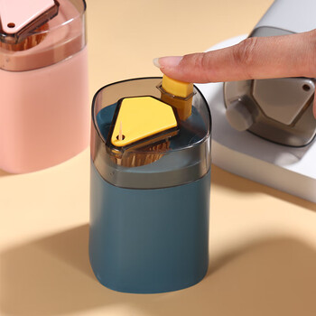 工百利 GBL-529按压式牙签盒自动弹出个性牙签筒牙签罐 蓝色+带牙签