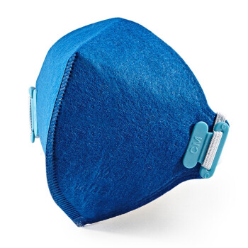 朝美口罩 KN95防护口罩2001型头戴式 工业防粉尘颗粒物雾霾PM2.5 独立包装 蓝色30只/盒