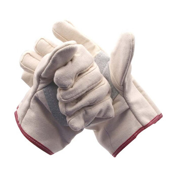  星工（XINGONG） 电焊帆布手套24线双层帆布手套 掌心加厚耐磨抗撕裂 劳保手套 100双