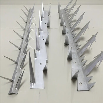 唯曼围墙防爬刺钉窗台阳台小区院墙围栏防盗刺别墅铁刺墙头钢刺防小偷围栏刺 热镀锌小号刺钉1根1.25米长