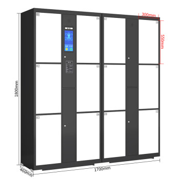 京佳乐12门存包柜JE3149物品整理柜电子存包柜人脸识别型灰白套色