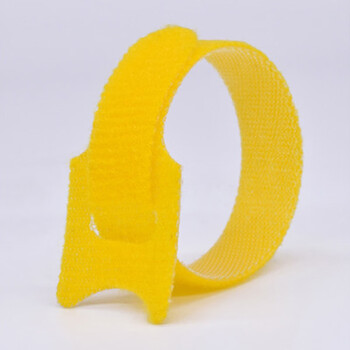 飞尔（FLYER）针形背对背魔术贴扎带 彩色自粘捆绑带 尼龙魔术贴【黄色猫型 12x150mm】200条装