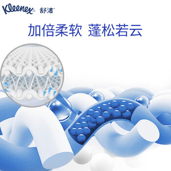 舒洁 袋装面纸 双层无香面巾纸 柔软亲肤纸抽 150张/包 48包/箱 1箱装 94466-10