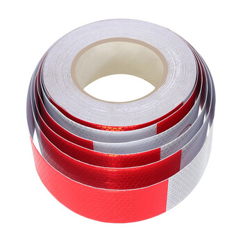 朋力安 汽车反光贴 货车年检反光贴条反光车贴 强力反光贴红白夜光反光条货车警示贴高强反光5cm*30cm 120贴