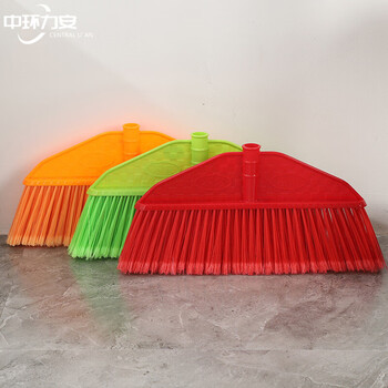 中环力安 红色替换头 塑料地板软毛扫帚头室外粗丝学校环卫户外扫把头