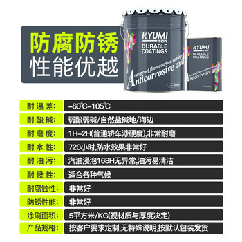 千居美 氟碳漆 金属漆防锈漆油漆涂料 钢铁铝塑管道水泥栏杆翻新工业户外汽车镀锌防水防腐防晒漆 24KG 定制色【常规色系】