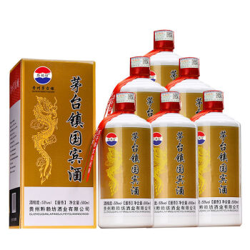 贵州茅台镇酱香型白酒整箱53度纯粮食国宾酒水500ml6瓶茅台镇国宾酒