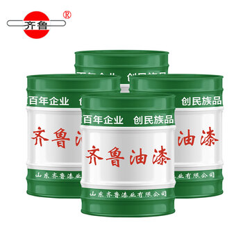 齐鲁 油漆 果绿醇酸调和漆 金属漆防锈漆工业漆彩钢瓦漆铁铝钢铁门漆油漆防腐漆 净重17kg/桶