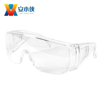安小侠 护目镜隔离劳保防护眼镜工业骑行高铁机场防尘抗冲击防刮擦双面防雾 百叶窗款