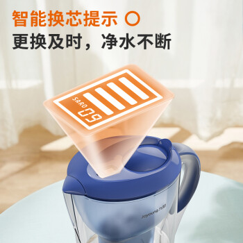 九阳（Joyoung）过滤净水器 家用滤水壶 净水壶（一壶13芯 ） 3.5L 四重过滤 智能换芯提醒 B05E