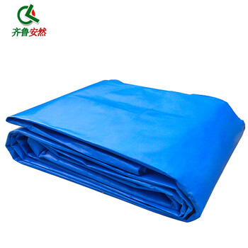 齐鲁安然【可定做】加厚防雨布 防晒布货车篷布 防水帆布遮阳遮雨油布 蓝桔色 成品 4x6米