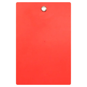 飞尔（FLYER）PVC吊牌 彩色磨砂透明塑料标签 物流服装通用挂牌 红色 5×9cm 200个起批