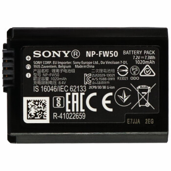 索尼（SONY）NP-FW50 索尼微单相机 原厂原包装 充电电池（适配A6400/ZV-E10/A6100/A6000)