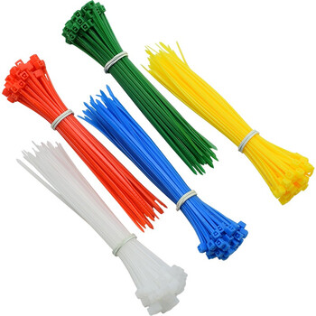 卡夫威尔 自锁式尼龙扎带彩色小号 理线束线捆扎扎线带 1.8*100mm 黄绿红蓝白各50支 OT2716G