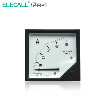 伊莱科(ELECALL)机械指针式电流表 接互感器 6L2-A 30/5-3K/5A 定制款 6L2-A 黑白色 1K/5A