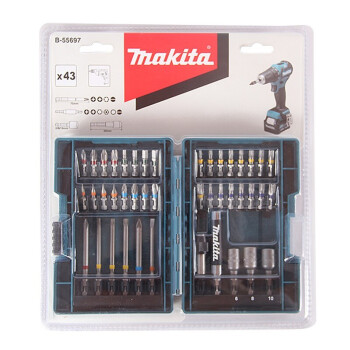 牧田（MAKITA）手电钻电动螺丝刀批头六角柄彩批组套43件B-55697