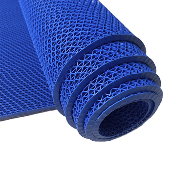 豫之韵 防滑垫浴室门垫防水卫生间塑料PVC脚垫镂空地垫 蓝色厚4.5mm 1.2米宽15米长/1卷
