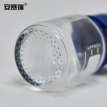 安赛瑞 蓝盖丝口试剂瓶（2个装）实验室螺口密封瓶试剂瓶螺纹带刻度丝口玻璃瓶大口瓶 白色透明 500ml 600638