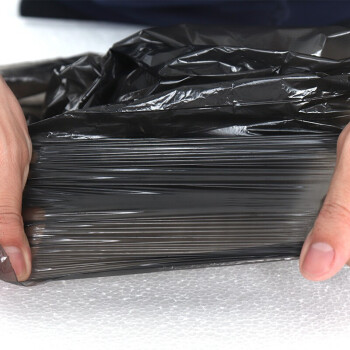 利得大号垃圾袋加厚垃圾分类垃圾袋  平口大号黑色5卷100只50cm*60cm