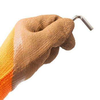 盛港 劳保手套 加绒加厚带胶线手套劳保棉线耐磨纱手套工地作业L909（10付）