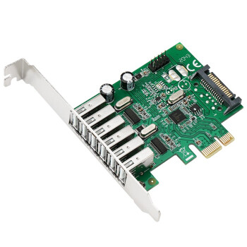 魔羯（MOGE）8口usb2.0扩展卡pcie转usb2.0转接卡带9针面板接口挡板线台式机扩展卡 MC2031