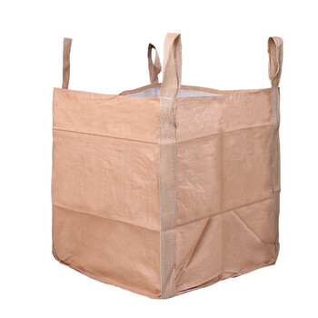 飞尔（FLYER）全新黄色集装袋 承重1.2吨 加厚耐磨污泥预压袋 四吊X字托底无口布90x90x110cm【FLJD298】