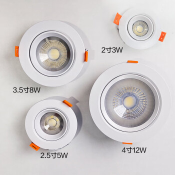 开尔照明（CARE）LED嵌入式射灯 2寸3W 暖光3000K 开孔尺寸6cm 精品系列