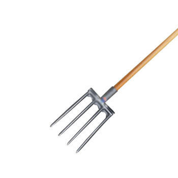 庄太太 【锰钢叉子1.2m木杆】 农用工具开荒松土小型四齿叉子ZTT-9101