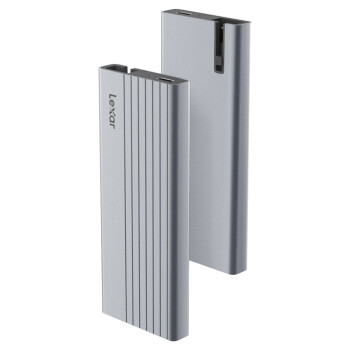 雷克沙（Lexar）M.2 NVMe/SATA双协议移动硬盘盒 Type-C 3.2接口 笔记本电脑外接SSD固态硬盘 磁吸收纳线材