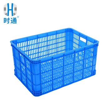 时通塑料筐周转筐加厚长方形水果蔬菜快递物流收纳框服装筐600*425*350mm周转筐575-350