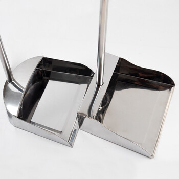 海斯迪克 不锈钢簸箕垃圾铲 加大加厚(5个起订) 扫地畚斗清洁用品 HKZ-4