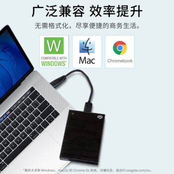 希捷（SEAGATE）移动硬盘 4TB 加密 USB3.0高速 希捷铭2.5英寸 银 便携大容量机械硬盘  保护隐私 数据恢复服务