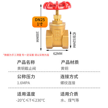 匡建仪表（CONJANT）铜截止阀 加厚黄铜 硬密封低进高出饱和蒸汽高温高压自来水阀门单向截门 DN25 