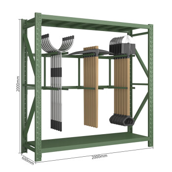 知旦铁锹架ZD8127物资存放架铁铲工具架2000*600*2000mm军绿色