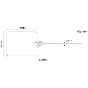 飞尔（FLYER）塑料标签牌 物流吊牌塑料挂签快运扎带标签牌 塑料吊牌 绿色 100只装【80x100mm】