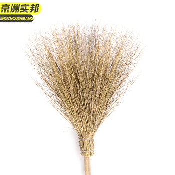 京洲实邦 小号无叶竹竿扫把10把装 手工竹扫帚竹笤帚物业大扫把环卫JZSB-9291