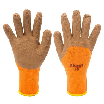 盛港 劳保手套 加绒加厚带胶线手套劳保棉线耐磨纱手套工地作业L909（10付）