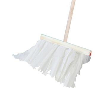 亿丽佳木杆墩布排拖老式尘推平头地板水尘拖宽头水泥地面地拖棉线吸水棉布拖（30cm无纺布）10把一组