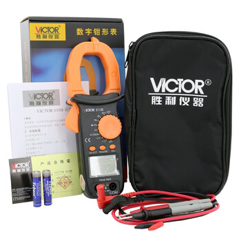 胜利仪器（VICTOR）万用表数字电流表交流钳形万能表数字电流表交直流 VC610B 标配现货