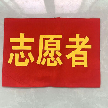 志愿者红袖章袖套袖标棉布袖章安全员疫情防控治安巡逻肩章定制10个起