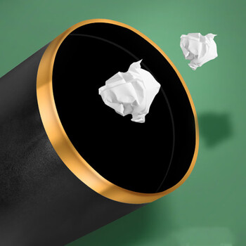 庄太太【圆形10L烤漆双层】商用酒店客房小型双层垃圾桶