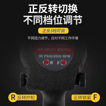 德国阿斯兰气动扳手小风炮机补胎气动工具1/2 3/4强劲大扭力风炮 1/2风扳ASL-658 650N.m（标配）