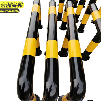 京洲实邦X【弧形M89*1300*600*3.0】加油站防撞柱隔离桩警示柱道路防护栏