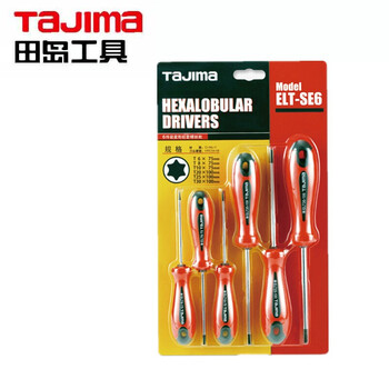田岛（TAJIMA）EL-ST6 螺丝批组合6件套十字一字改锥螺丝刀维修工具 1301-0696