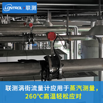 联测 LUGB-SIN高精度工业涡街流量计蒸汽压缩空气氮气流量表 脉冲输出【卡箍安装无显示】 DN50 
